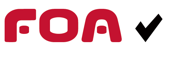 Foa logo med v-tegn